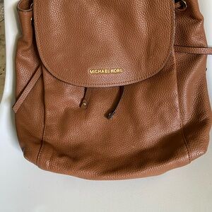 Michael Kors Tan Leather Backpack